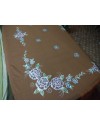 Handpainted cotton bedsheet with floral design on the corners